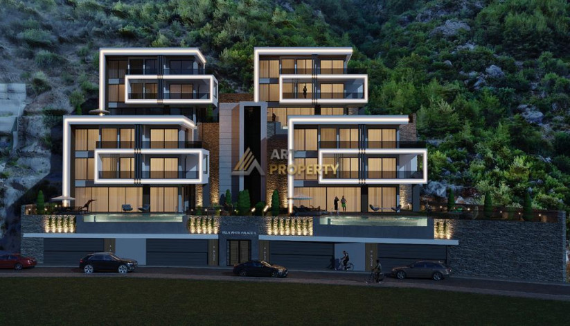 Строящийся комплекс вилл планировки 5+1 под гражданство с панорамными видами на море и крепость Аланьи, 255 м2 - Ракурс 16