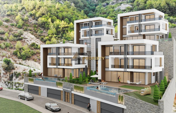 Строящийся комплекс вилл планировки 5+1 под гражданство с панорамными видами на море и крепость Аланьи, 255 м2 - Ракурс 23