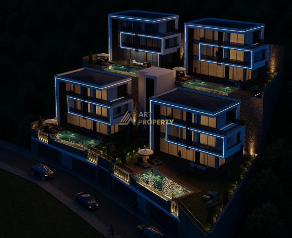 Строящийся комплекс вилл планировки 5+1 под гражданство с панорамными видами на море и крепость Аланьи, 255 м2 - Ракурс 25