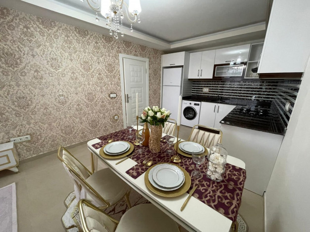 Меблированная трехкомнатная квартира в 400 метрах от Средиземного моря в районе Махмутлар, 110м2 - Ракурс 14