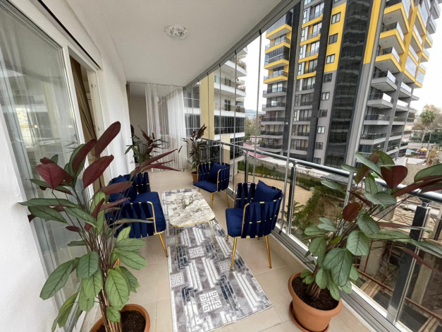 Меблированная трехкомнатная квартира в 400 метрах от Средиземного моря в районе Махмутлар, 110м2 - Ракурс 16