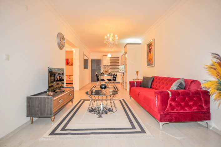 Трехкомнатная квартира с красивой мебелью в 250 метрах от моря в Махмутлар, 100 м2 - Ракурс 22