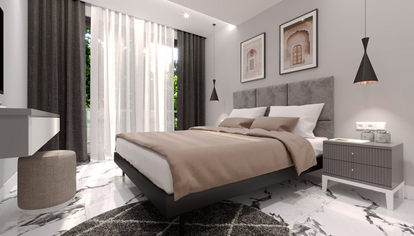 Комплекс на этапе строительства в живописном месте района Махмутлар, 45-95 м2 - Ракурс 12