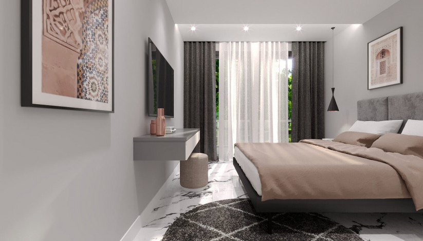 Комплекс на этапе строительства в живописном месте района Махмутлар, 45-95 м2 - Ракурс 14