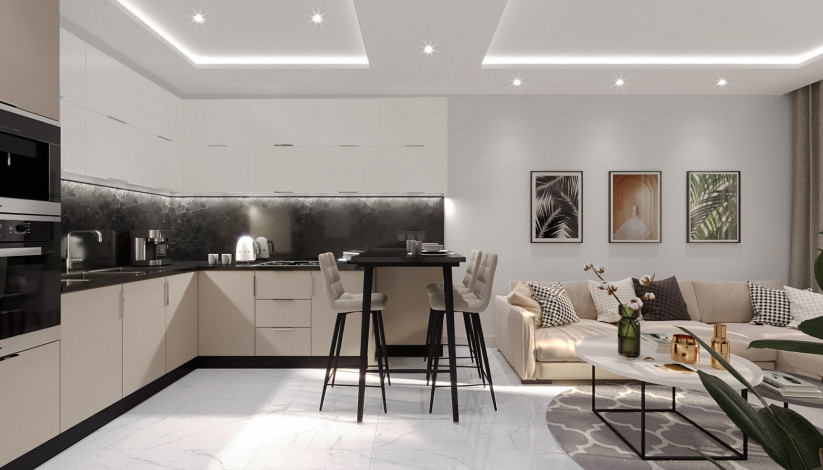 Комплекс на этапе строительства в живописном месте района Махмутлар, 45-95 м2 - Ракурс 27