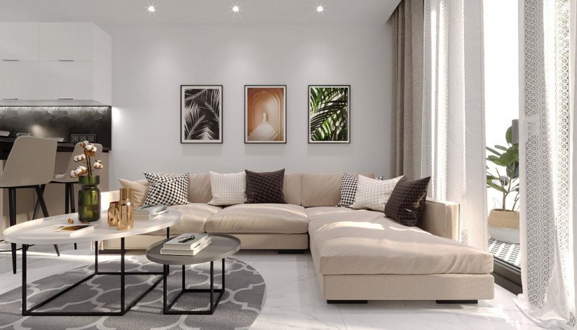 Комплекс на этапе строительства в живописном месте района Махмутлар, 45-95 м2 - Ракурс 30