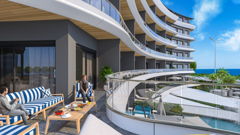 Новый комплекс премиум класса с богатой инфраструктурой в Каргыджаке, 62-122 м2 - Ракурс 9