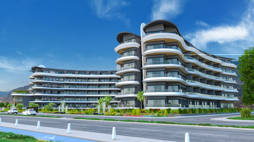 Новый комплекс премиум класса с богатой инфраструктурой в Каргыджаке, 62-122 м2 - Ракурс 14