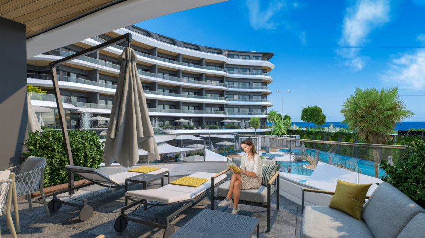 Новый комплекс премиум класса с богатой инфраструктурой в Каргыджаке, 62-122 м2 - Ракурс 15