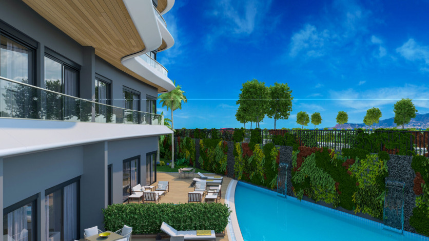 Новый комплекс премиум класса с богатой инфраструктурой в Каргыджаке, 62-122 м2 - Ракурс 16