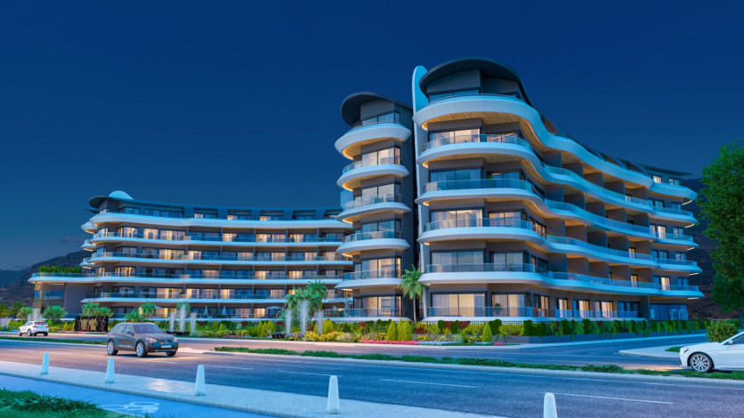 Новый комплекс премиум класса с богатой инфраструктурой в Каргыджаке, 62-122 м2 - Ракурс 19