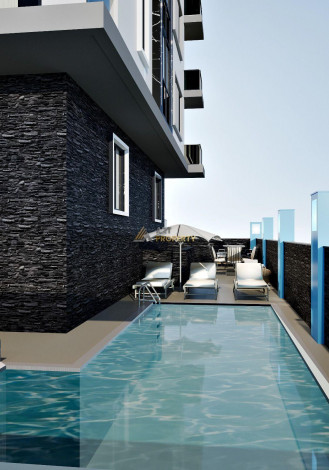 Две квартиры в строящемся проект в Махмутлар в 300 метрах от Средиземного моря, 100-135 м2 - Ракурс 12