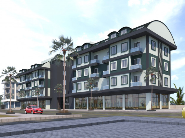 Квартиры в новом комплексе 1+1 и 2+1 в районе Оба, 42,7 – 86, 4 м2 - Ракурс 6