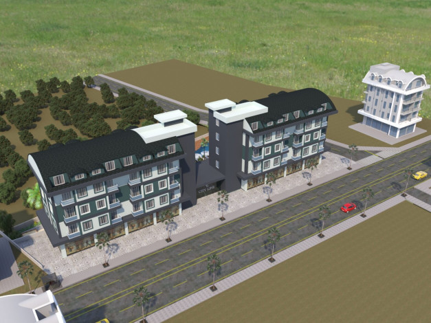 Квартиры в новом комплексе 1+1 и 2+1 в районе Оба, 42,7 – 86, 4 м2 - Ракурс 10