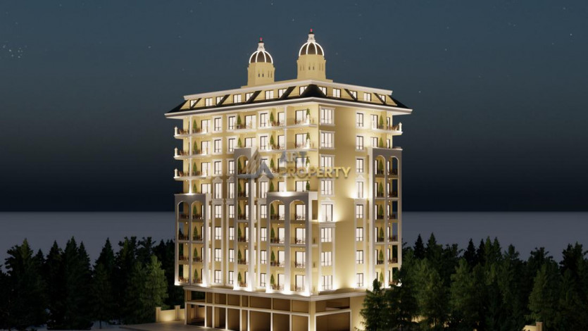 Новый инвестиционный проект на стадии строительства 550 м от моря в самом центре Махмутлара, 48-180м2 - Ракурс 3