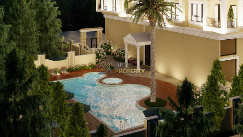 Новый инвестиционный проект на стадии строительства 550 м от моря в самом центре Махмутлара, 48-180м2 - Ракурс 8