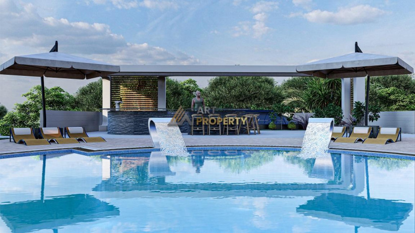 Двухкомнатная квартира большой площади в строящемся элитном комплексе в районе Махмутлар, 80 м2 - Ракурс 2