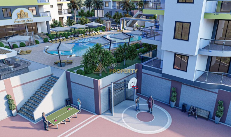 Двухкомнатная квартира большой площади в строящемся элитном комплексе в районе Махмутлар, 80 м2 - Ракурс 3