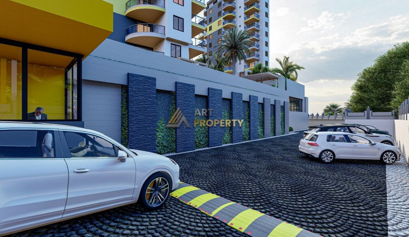 Двухкомнатная квартира большой площади в строящемся элитном комплексе в районе Махмутлар, 80 м2 - Ракурс 4