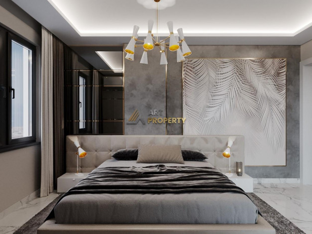 Двухкомнатная квартира большой площади в строящемся элитном комплексе в районе Махмутлар, 80 м2 - Ракурс 18