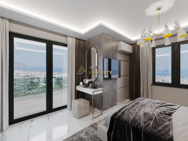 Двухкомнатная квартира большой площади в строящемся элитном комплексе в районе Махмутлар, 80 м2 - Ракурс 19