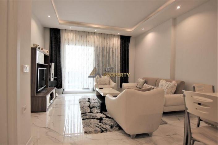 Квартира 1+1 с мебелью с видом на море в Махмутларе, 65 м2 - Ракурс 5