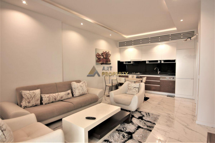 Квартира 1+1 с мебелью с видом на море в Махмутларе, 65 м2 - Ракурс 11