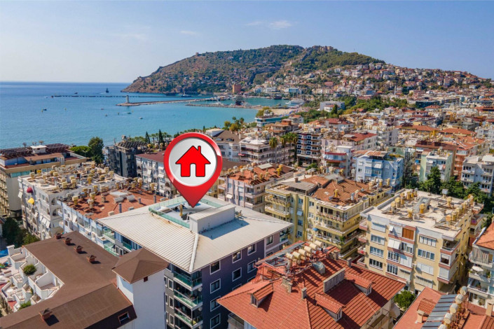 Квартира 2+1 с новой мебелью в самом центре Алании в новом доме с инфраструктурой, 100 м2 - Ракурс 2