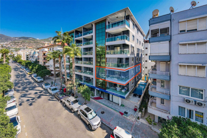 Квартира 2+1 с новой мебелью в самом центре Алании в новом доме с инфраструктурой, 100 м2 - Ракурс 5