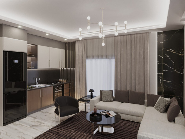 Новая резиденция на этапе строительства в престижном районе Оба, 50м-155м - Ракурс 13