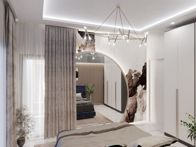 Новая резиденция на этапе строительства в престижном районе Оба, 50м-155м - Ракурс 15