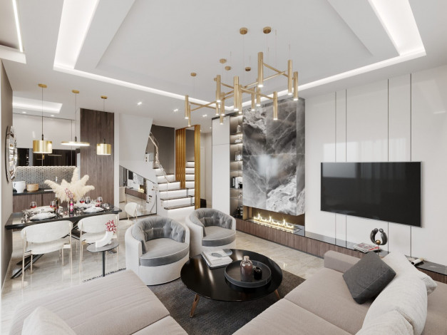 Новая резиденция на этапе строительства в престижном районе Оба, 50м-155м - Ракурс 23