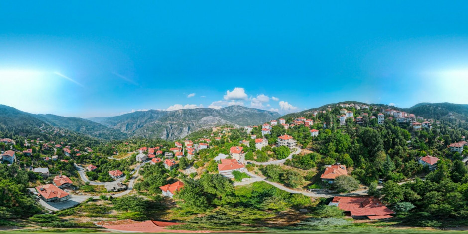 Дом с камином 3+1 с участком вдали от шума и суеты в горах Махмутлара, 260 м2 - Ракурс 58