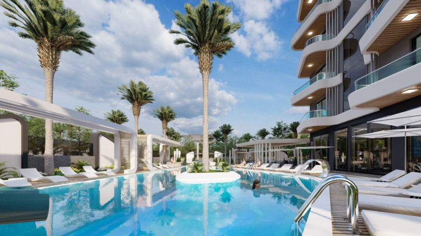 Новая резиденция на этапе строительства в районе Махмутлар, 49-209 м2 - Ракурс 4