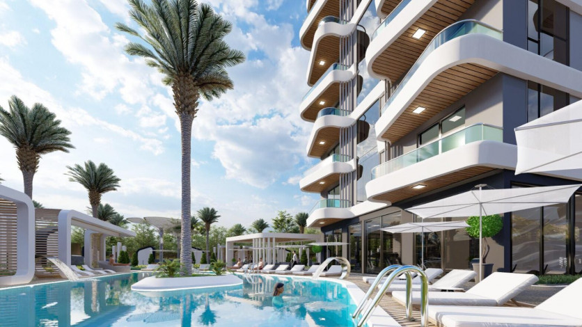 Новая резиденция на этапе строительства в районе Махмутлар, 49-209 м2 - Ракурс 12