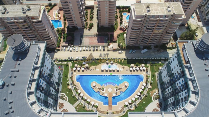 Квартира 1+1 с люкс мебелью в новом комплексе с развитой инфраструктурой отеля 5* в Махмутларе, 55 м2 - Ракурс 18