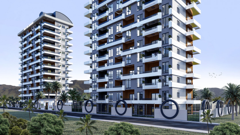 Новый шикарный комплекс на этапе строительства в районе Махмутлар, 55м-100м - Ракурс 6