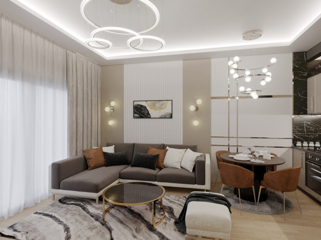 Новый шикарный комплекс на этапе строительства в районе Махмутлар, 55м-100м - Ракурс 19