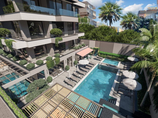 Новый проект на этапе котлована в 150 м от пляжа Клеопатры, 60-172 м2 - Ракурс 2