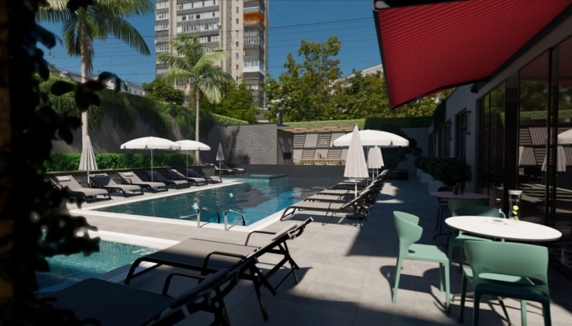 Новый проект на этапе котлована в 150 м от пляжа Клеопатры, 60-172 м2 - Ракурс 3