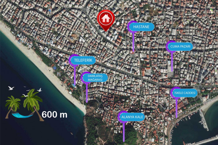 Пентхаус 3+1 в районе Клеопатры в новом доме, 170 м2 - Ракурс 28
