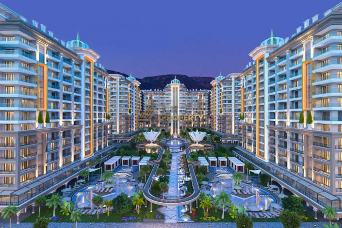 Три квартиры 1+1 в самом грандиозном комплексе Махмутлара, 81 м2 - Ракурс 24