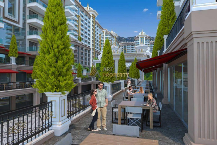 Три квартиры 1+1 в самом грандиозном комплексе Махмутлара, 81 м2 - Ракурс 26