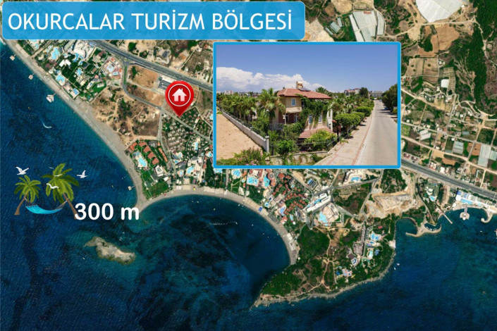 Трехуровневая вилла 4+2 в 300 м от моря в Авсалларе, 200 м2 - Ракурс 32