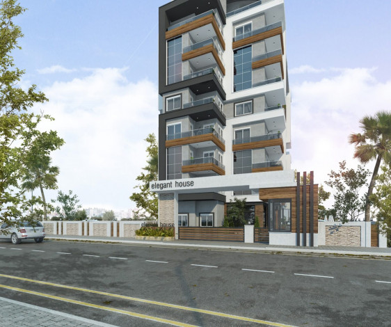 Проект в Авсалларе на этапе строительства с планировками 2+1, 97 м2 - Ракурс 6