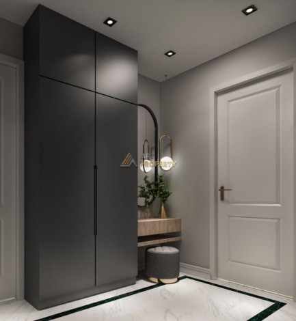 Проект в Авсалларе на этапе строительства с планировками 2+1, 97 м2 - Ракурс 10