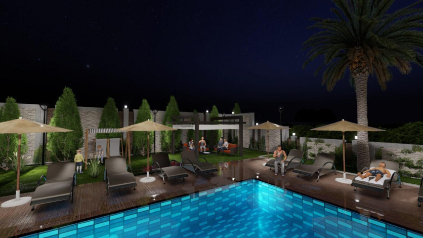 Проект в Авсалларе на этапе строительства с планировками 2+1, 97 м2 - Ракурс 21