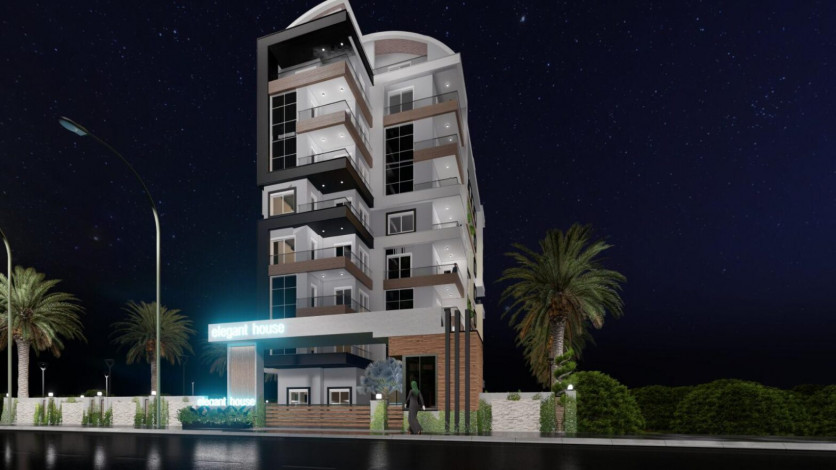 Проект в Авсалларе на этапе строительства с планировками 2+1, 97 м2 - Ракурс 23