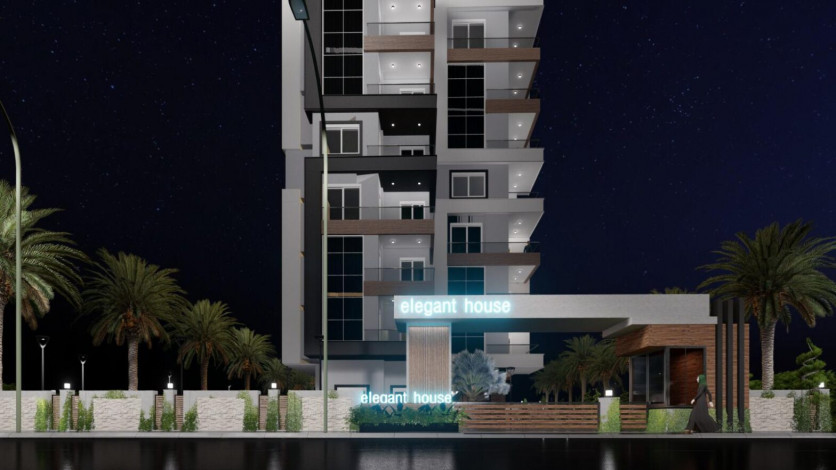 Проект в Авсалларе на этапе строительства с планировками 2+1, 97 м2 - Ракурс 25