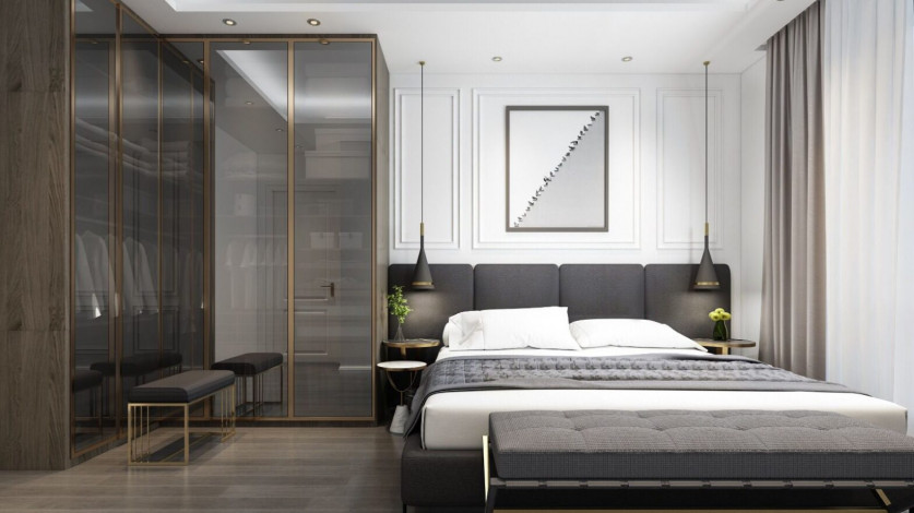 Проект в Авсалларе на этапе строительства с планировками 2+1, 97 м2 - Ракурс 29